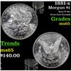 Image 1 : 1881-s Morgan Dollar $1 Grades GEM Unc