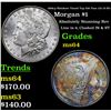 Image 1 : 1886-p Rainbow Toned Top 100 Vam 1A1 I3 R5 Morgan Dollar $1 Grades Choice Unc