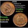 Image 1 : 1906 Indian Cent 1c Grades Choice Unc BN