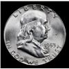 Image 2 : 1953-s Franklin Half Dollar 50c Grades Select Unc