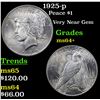 Image 1 : 1925-p Peace Dollar $1 Grades Choice+ Unc