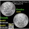 Image 1 : 1883-o /o Top 100 Vam 4 Morgan Dollar $1 Grades Select Unc