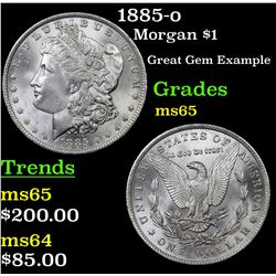 1885-o Morgan Dollar $1 Grades GEM Unc