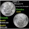 Image 1 : 1885-o Morgan Dollar $1 Grades GEM Unc