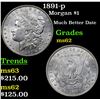 Image 1 : 1891-p Morgan Dollar $1 Grades Select Unc