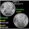 Image 1 : 1883-o Morgan Dollar $1 Grades GEM+ Unc