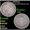 Image 1 : 1876-p Seated Liberty Dime 10c Grades vf++