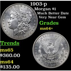 1903-p Morgan Dollar $1 Grades Choice+ Unc