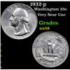 Image 1 : 1932-p Washington Quarter 25c Grades Choice AU/BU Slider