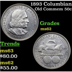 1893 Columbian Old Commem Half Dollar 50c Grades Select Unc