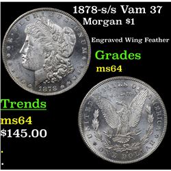 1878-s /s Vam 37 Morgan Dollar $1 Grades Choice Unc