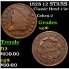 Image 1 : 1828 12 STARS Classic Head half cent 1/2c Grades vg+