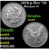 Image 1 : 1878-p Rev '79 Morgan Dollar $1 Grades Select Unc