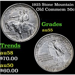 1925 Stone Mountain Old Commem Half Dollar 50c Grades Choice AU