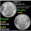 Image 1 : 1885-o Morgan Dollar $1 Grades GEM+ Unc