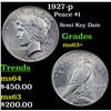 Image 1 : 1927-p Peace Dollar $1 Grades Select+ Unc