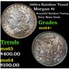 Image 1 : 1900-o Rainbow Toned Morgan Dollar $1 Grades Choice+ Unc