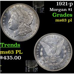 1921-p Morgan Dollar $1 Grades Select Unc PL