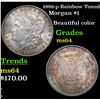 Image 1 : 1886-p Rainbow Toned Morgan Dollar $1 Grades Choice Unc