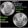 Image 1 : 1885-o Morgan Dollar $1 Grades GEM Unc