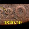 Image 4 : 1820/19 N1 Coronet Head Large Cent 1c Grades vg, very good
