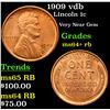 Image 1 : 1909 vdb Lincoln Cent 1c Grades Choice+ Unc RB