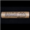 Image 5 : Mixed small cents 1c orig shotgun roll, 1918-s Wheat Cent, 1889 Indian Cent other end, McDonalds Wra