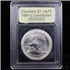 Image 2 : 1987-p Constitution Bicentennial Modern Commem Dollar $1 Graded ms70, Perfection By USCG