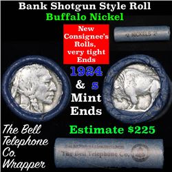 Buffalo Nickel Shotgun Roll in Old Bank Style 'Bell Telephone'  Wrapper 1924 & s Mint Ends Grades