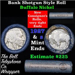 Buffalo Nickel Shotgun Roll in Old Bank Style 'Bell Telephone'  Wrapper 1927 & s Mint Ends Grades