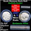 Image 1 : Buffalo Nickel Shotgun Roll in Old Bank Style 'Bell Telephone'  Wrapper 1927 & d Mint Ends Grades