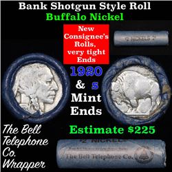 Buffalo Nickel Shotgun Roll in Old Bank Style 'Bell Telephone'  Wrapper 1920 & s Mint Ends Grades