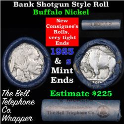 Buffalo Nickel Shotgun Roll in Old Bank Style 'Bell Telephone'  Wrapper 1923 & s Mint Ends Grades