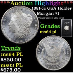 ***Auction Highlight*** 1881-cc GSA Holder Morgan Dollar $1 Grades Choice Unc PL (fc)