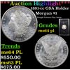 Image 1 : ***Auction Highlight*** 1881-cc GSA Holder Morgan Dollar $1 Grades Choice Unc PL (fc)