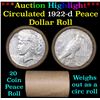 Image 1 : ***Auction Highlight*** Full solid date 1922-d Peace silver dollar roll (fc)