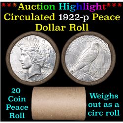 ***Auction Highlight*** Full solid date 1922-p Peace silver dollar roll (fc)