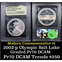 Proof 2002-P Olympics Modern Commem Dollar $1 Graded GEM++ Proof Deep Cameo By USCG