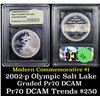 Image 1 : Proof 2002-P Olympics Modern Commem Dollar $1 Graded GEM++ Proof Deep Cameo By USCG