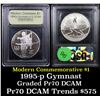 Image 1 : Proof 1995-P Olympic Gymnast Modern Commem Dollar $1 Graded GEM++ Proof Deep Cameo By USCG