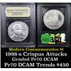 Image 1 : Proof 1998-S Black Patriots Modern Commem Dollar $1 Graded GEM++ Proof Deep Cameo By USCG