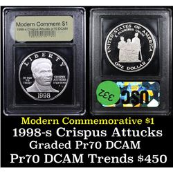 Proof 1998-S Black Patriots Modern Commem Dollar $1 Graded GEM++ Proof Deep Cameo By USCG