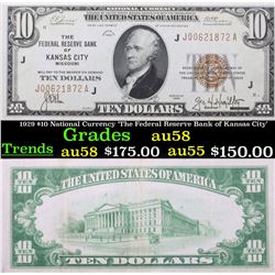 1929 $10 National Currency 'The Federal Reserve Bank of Kansas City' Grades Choice AU/BU Slider