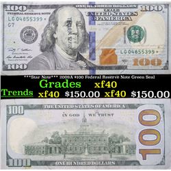 ***Star Note*** 2009A $100 Federal Reserve Note Green Seal Grades xf