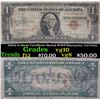 Image 1 : 1935A $1 Silver Certificate Hawaii WWII Emergency Currency Grades vg+