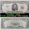 Image 1 : 1963 $5 Red seal United States Note Grades xf+