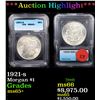 ***Auction Highlight*** 1921-s Morgan Dollar $1 Graded ms65+ By ICG (fc)