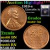 Image 1 : ***Auction Highlight*** 1919-s Lincoln Cent 1c Graded GEM+ Unc BN By USCG (fc)