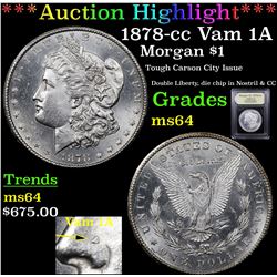 ***Auction Highlight*** 1878-cc Vam 1A Morgan Dollar $1 Graded Choice Unc By USCG (fc)