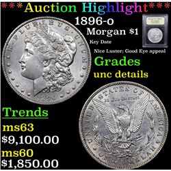 ***Auction Highlight*** 1896-o Morgan Dollar $1 Graded Unc Details By USCG (fc)